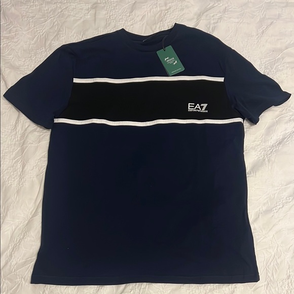 NWT Emporio Armani EA7 Navy and Black Tee